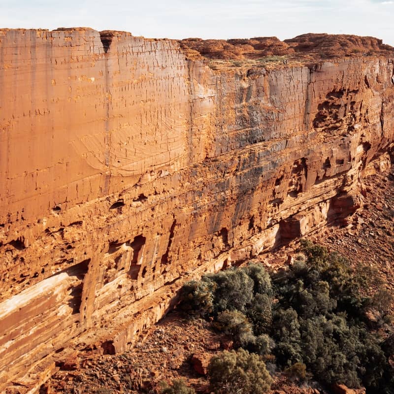 Huge cliff faces in Kings Canyon, Western Australia