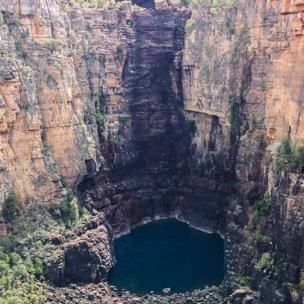 Jim Jim Fall, NT , Australia from above.