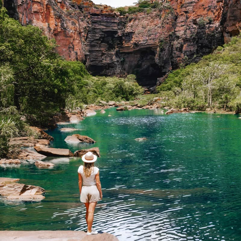 Jim Jim plunge pool walking track