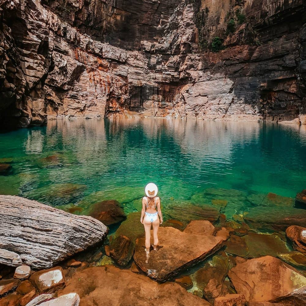 Plunge Pool in Jim Jim Falls is incredible.