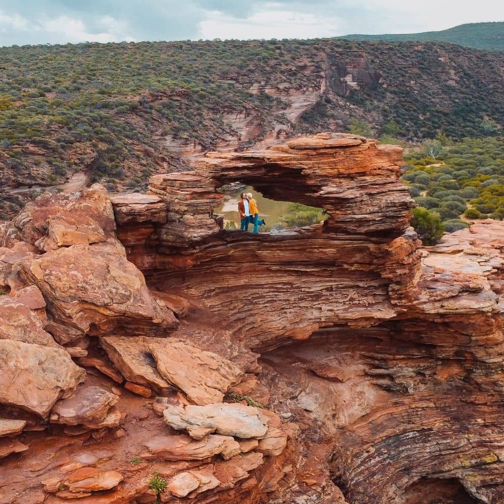 Natur's window in Kalbarri National Park, Western Australia. It is close by the Kalbarri Skywalk.