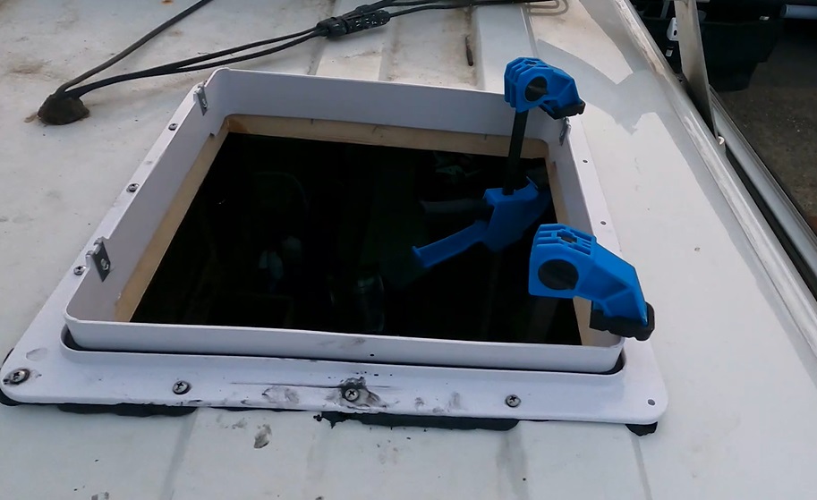 Waterproofing the cutout onto of the van. 
