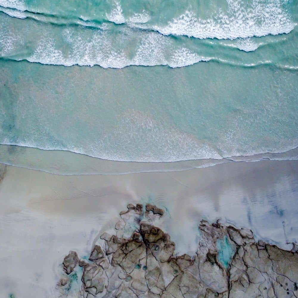 Coconut wells lagoon from above.