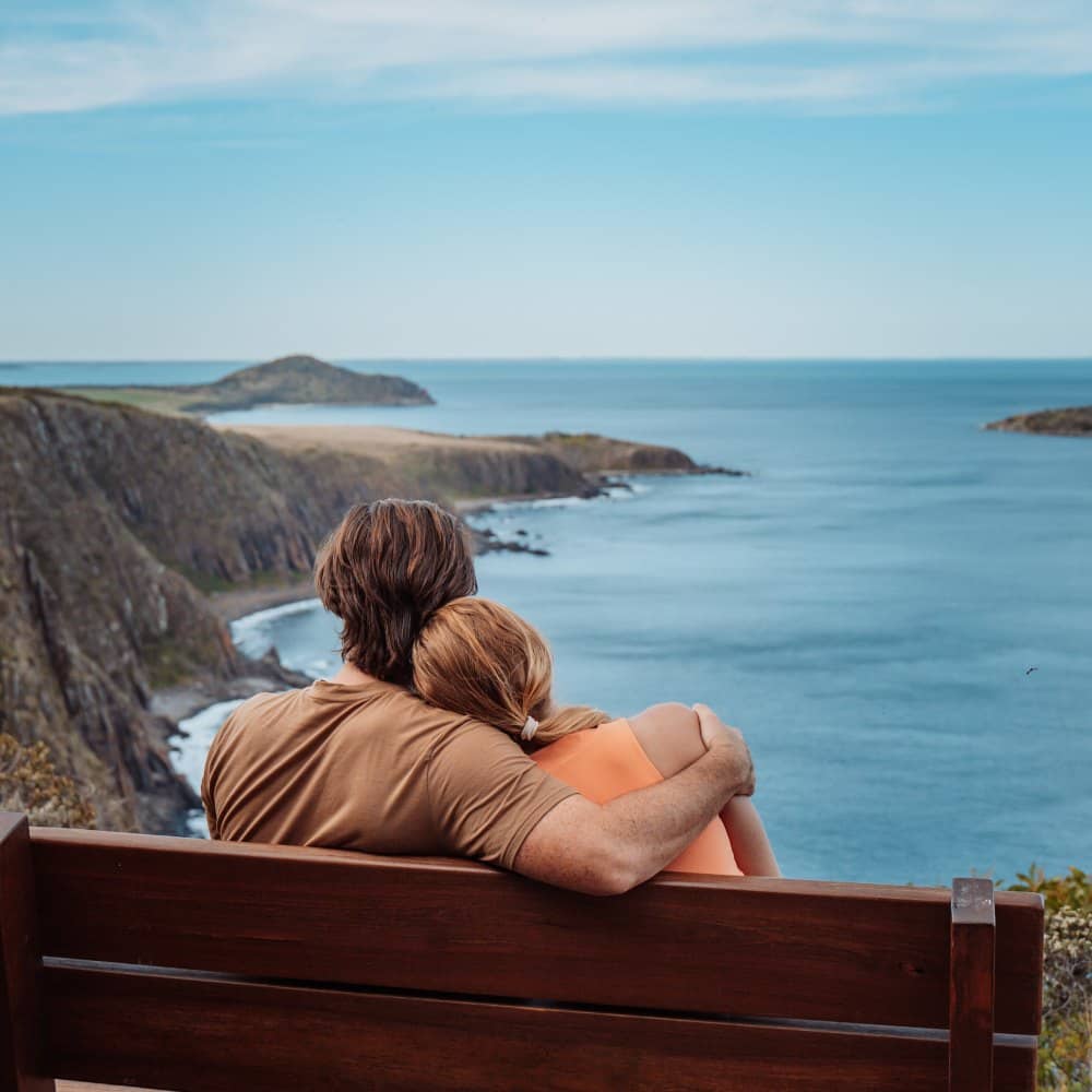 Bench with a view, Waitpinga Cliffs, South Australia