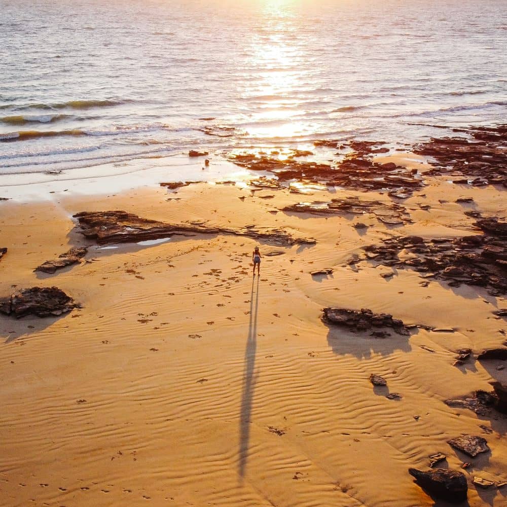 Walking along Gantheaume Point is a great free thing to do in Broome. Its a stunning walk at sunset.