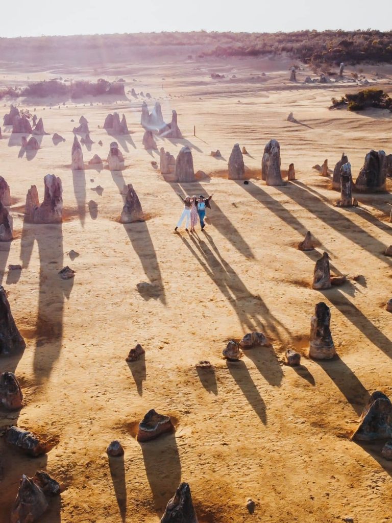 Group of people at the Pinnacles in Western Australia