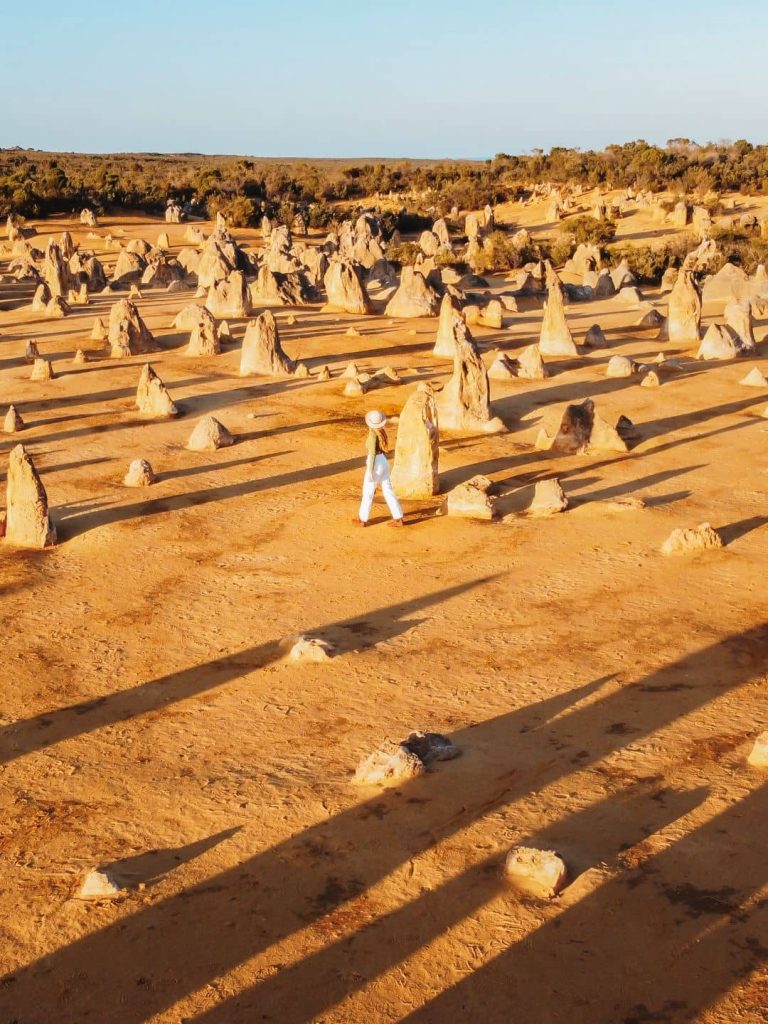 Drone footage walking through the Pinnacles north of Perth, Western Australia
