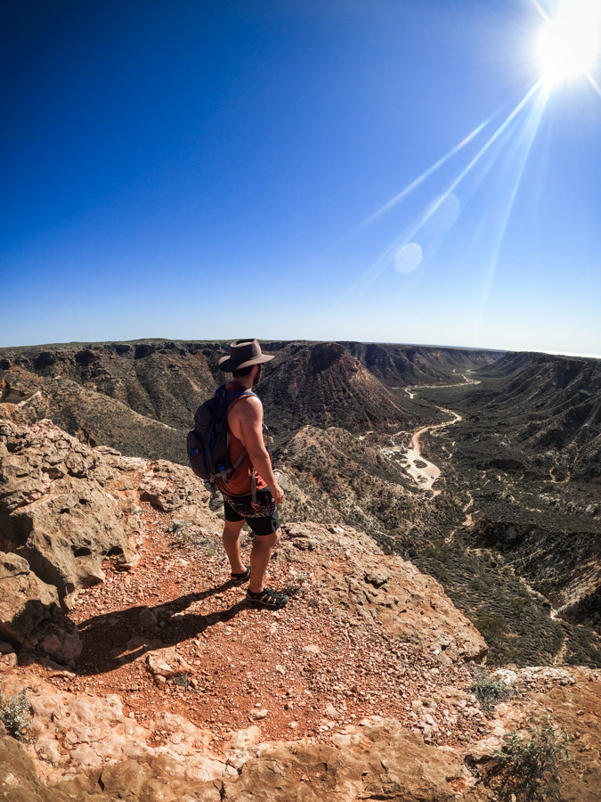 The diverse flora and fauna around Shot Hole Canyon in Exmouth, an emblem of Western Australia's unique ecosystem.