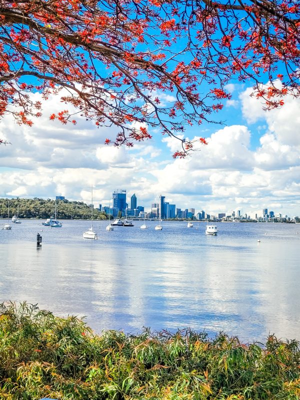 Walking along the Swan River, Perth Western Australia. One of the best things to do in Perth, Western Australia
