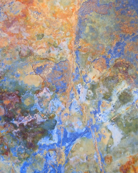 A close-up of the vivid mineral patterns and colors found on a Bolla Bollana Rock, showcasing the natural geological beauty at Arkaroola Wilderness Sanctuary in South Australia.