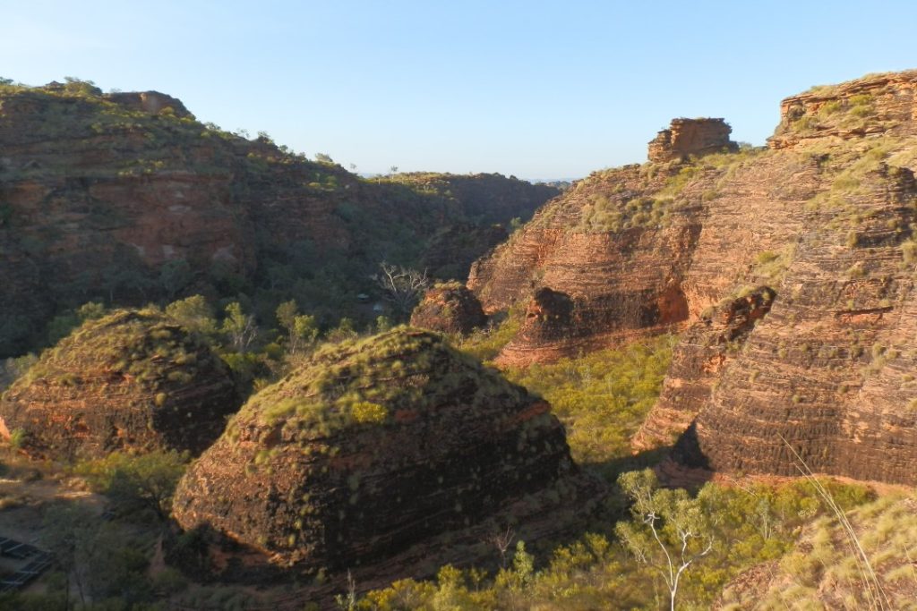 Rocky domes at Mirima National Park in Kununurra, often called the "Mini Bungle Bungles.