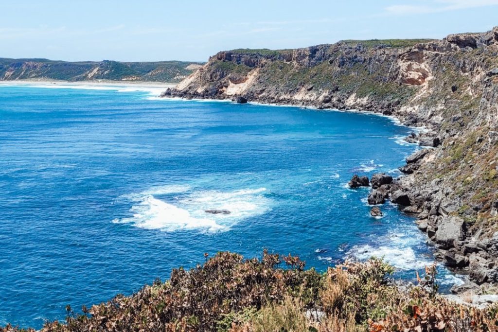 Coastal cliffs and ocean views from Tookulup Lookout in Windy Harbour, Western Australia