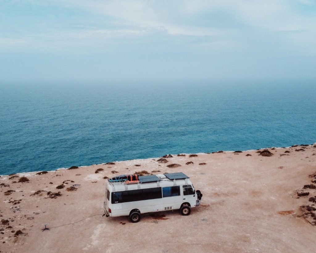 bus on the edge of the nullarbor
