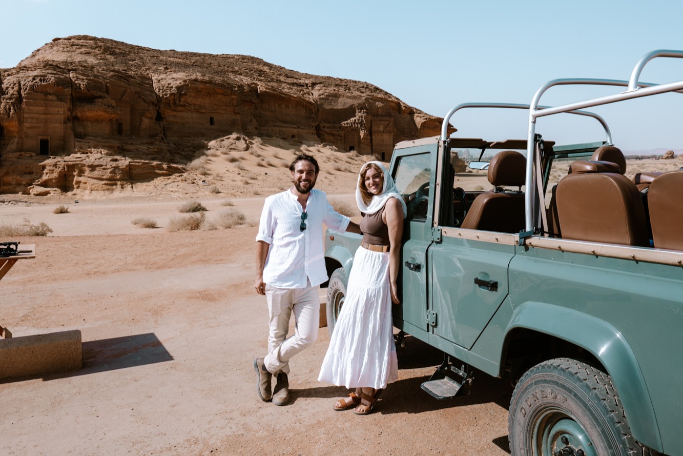 Couple of travellers in AlUla